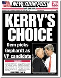 Kerry Picks Gephardt
