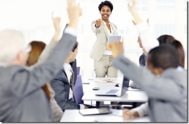 Audience Raising Hands