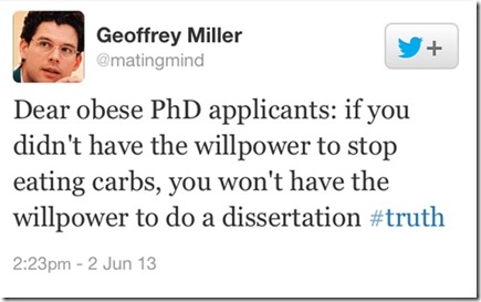 Offensive tweet, Geoffrey Miller offensive tweet