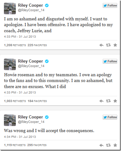 Riley Cooper Tweets