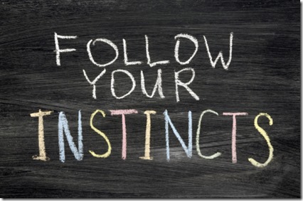 follow your instincts
