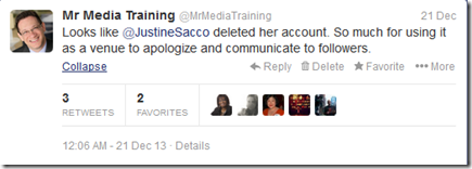 Justine Sacco My Tweet