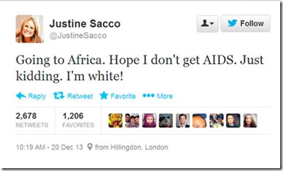 Justine Sacco Tweet