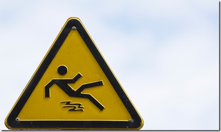 Man Falling Sign