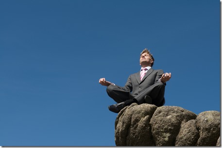 Man Zen Yoga Rock PPT iStock Photo