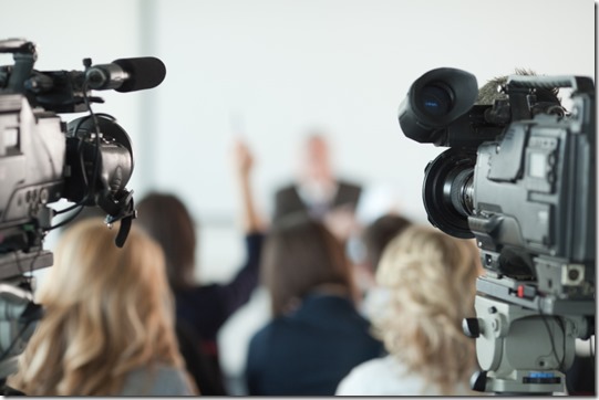 Cameras at Press Conference