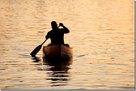 Man in Canoe