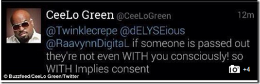 Cee Lo Green Rape Tweets