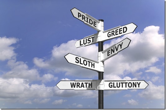 Seven dealdy sins signpost