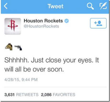 Chad Shanks Houston Rockets Tweet