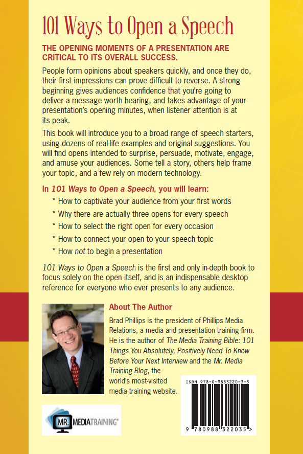 101 Ways to Open a Speech Back Book Cover