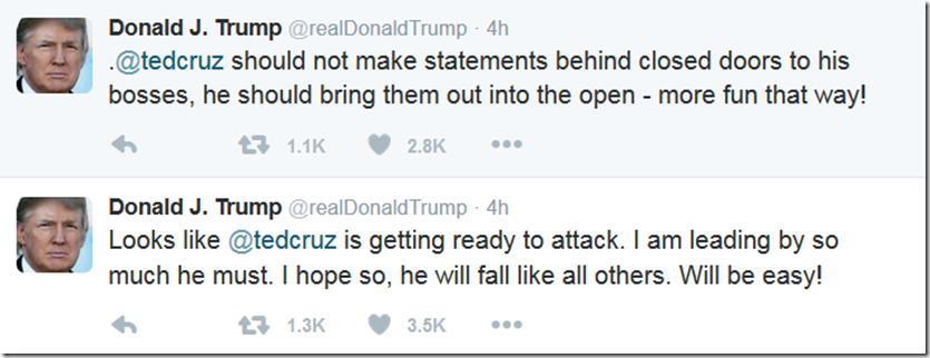 Donald Trump Cruz Tweets