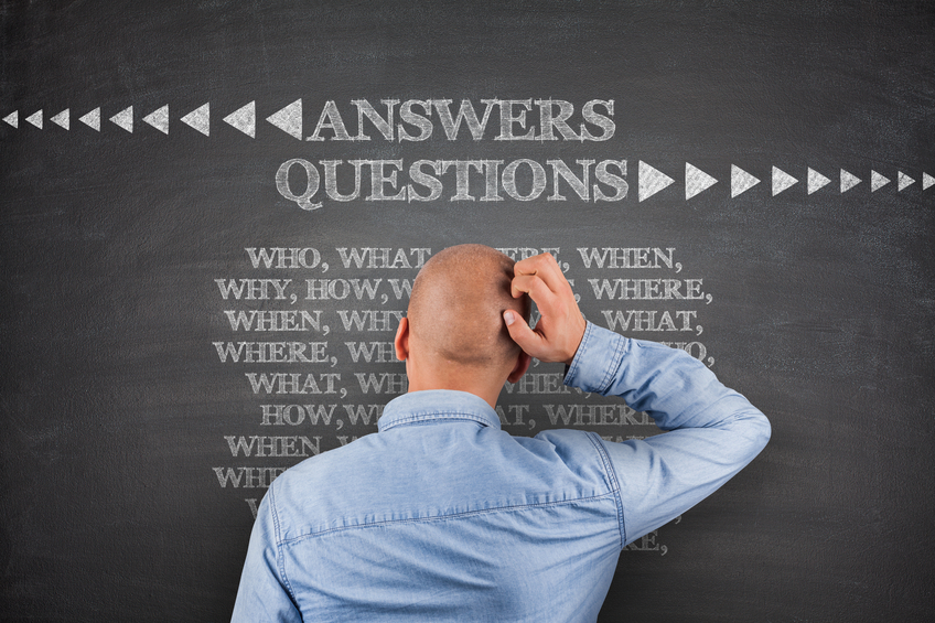 Answers questions on blackboard