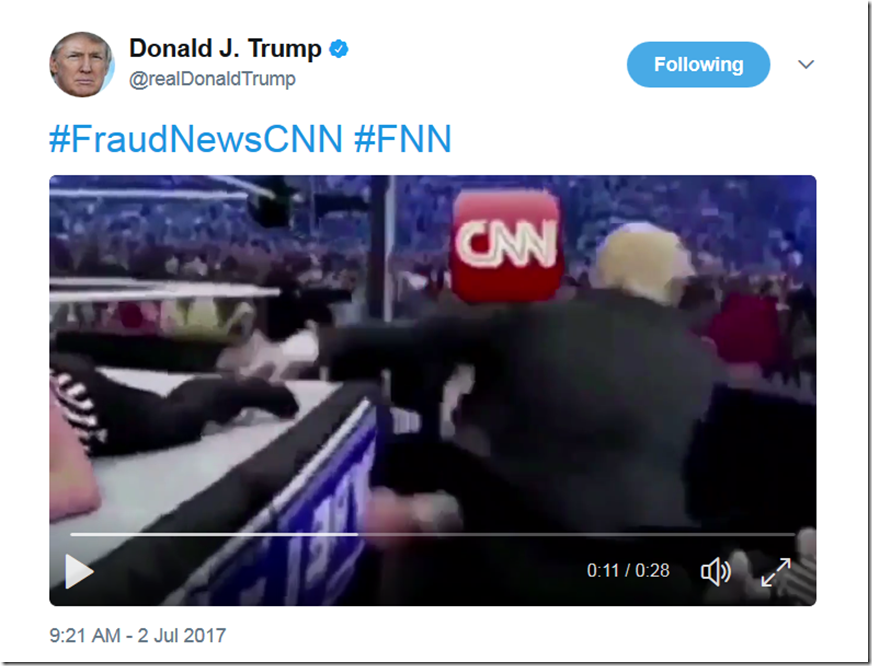 Trump CNN Wrestling Tweet