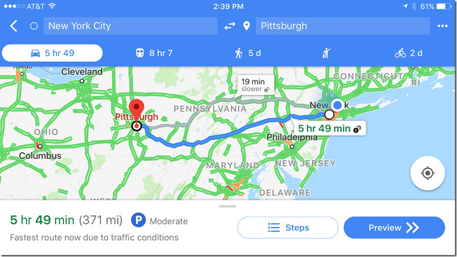 Google Maps Screen Shot