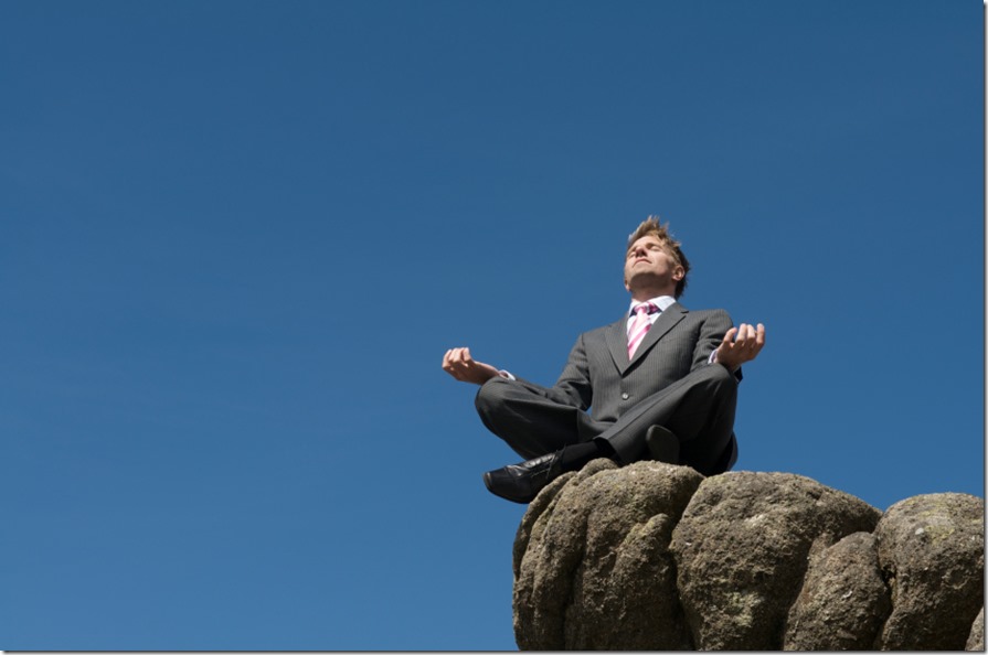 Man Zen Yoga Rock PPT iStock Photo