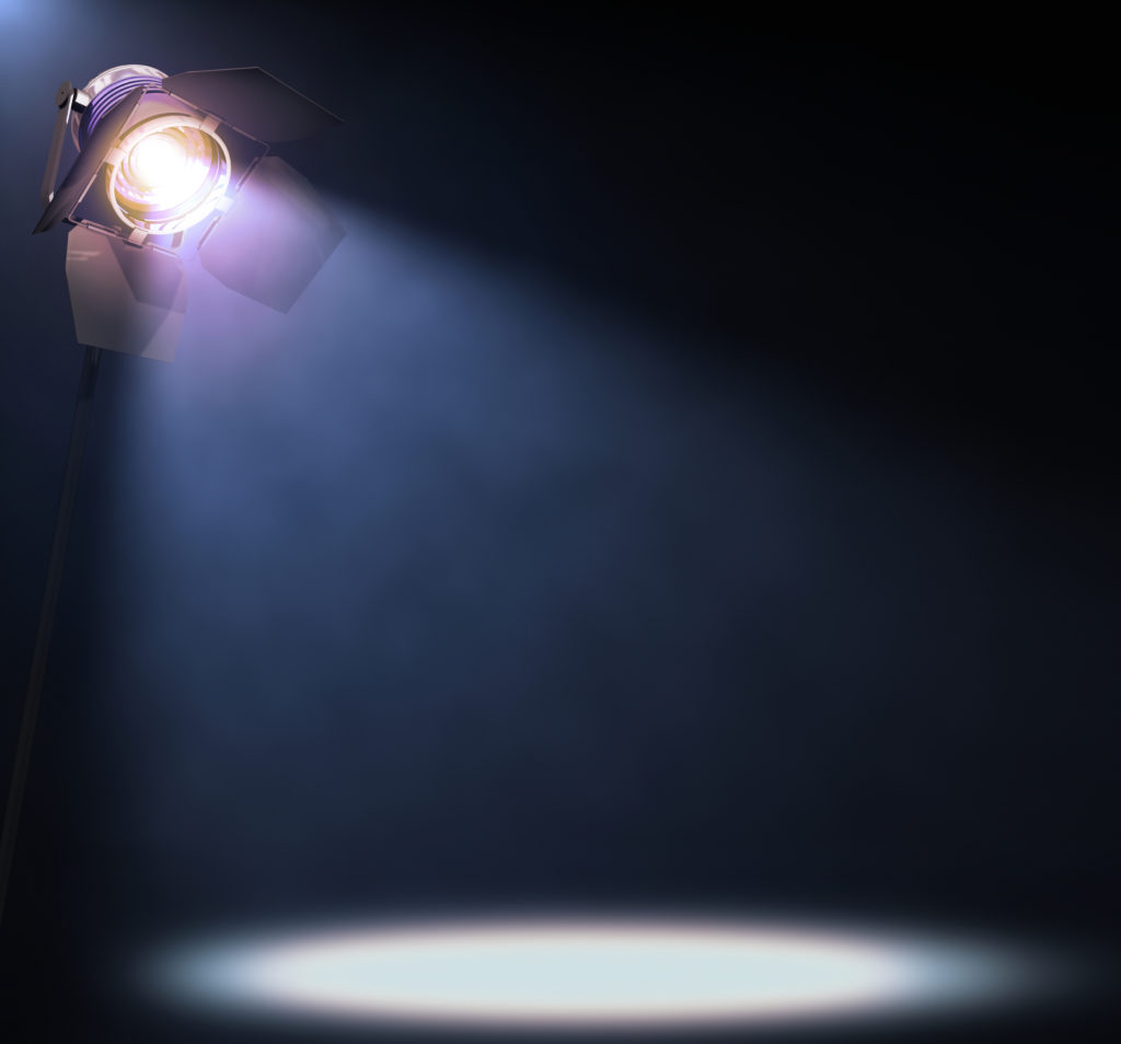 Spotlight on a stage