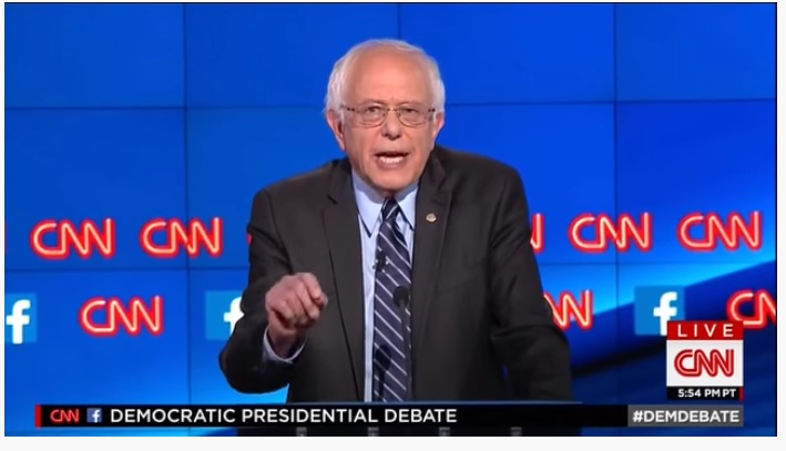 Democratic Presidential Candidate Bernie Sanders at Oct. 13, 2015 debate