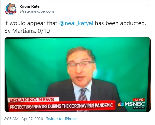 Screen shot of Neal Katyal