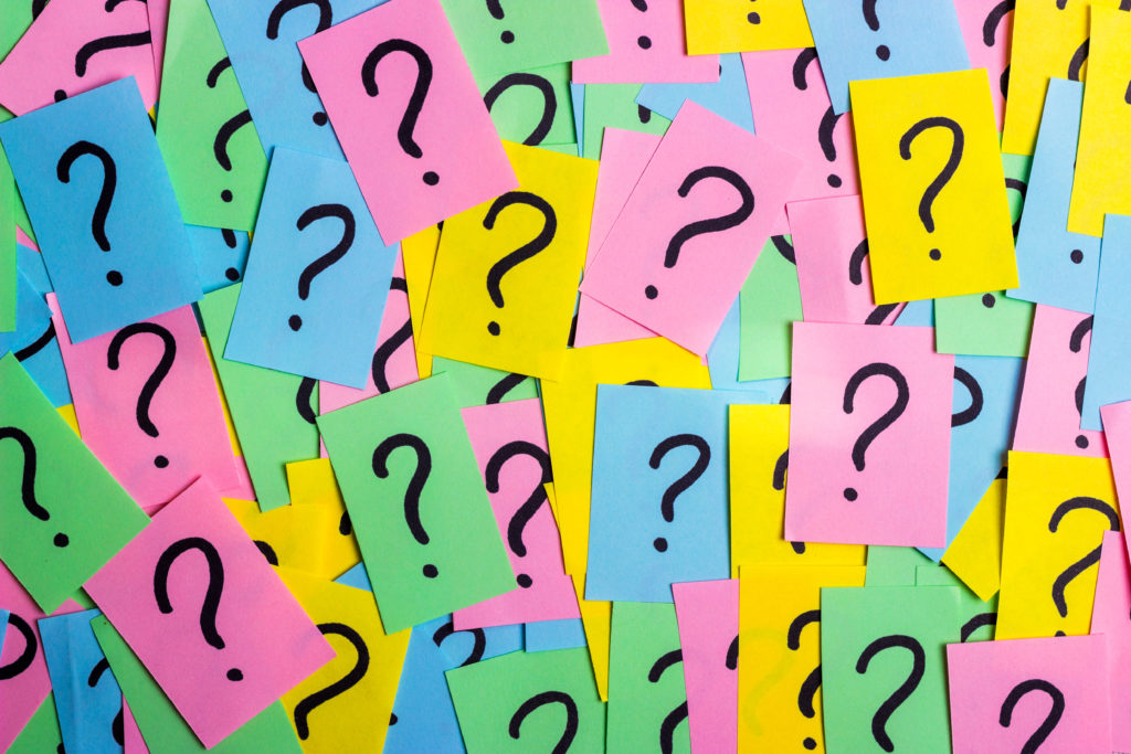 Post-its with question marks