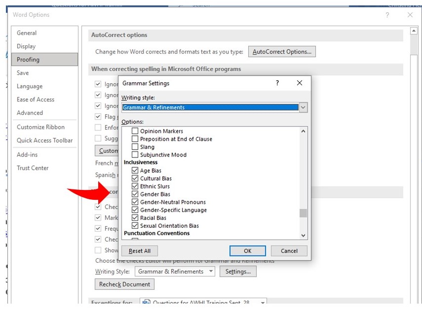 A screenshot of Microsoft Editor's tool